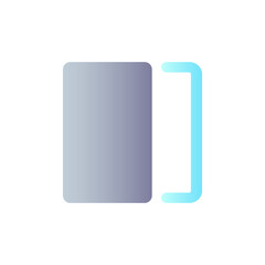 Overlay flat gradient color ui icon. Photo editor instrument. Mask and layer. Visual effect. Simple filled pictogram. GUI, UX design for mobile application. Vector isolated RGB illustration