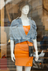 Mannequin in the market window
