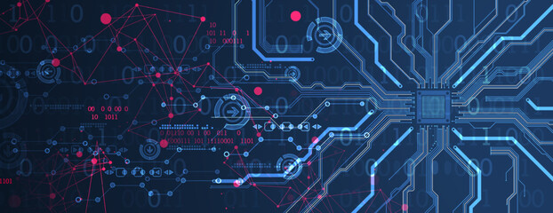 Abstract background on technological and scientific topics. CPU concept. Vector format.