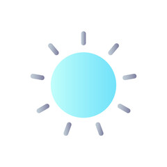 Sun flat gradient color ui icon. Brightness tool. Photo editor instrument. Repair contrast. Simple filled pictogram. GUI, UX design for mobile application. Vector isolated RGB illustration