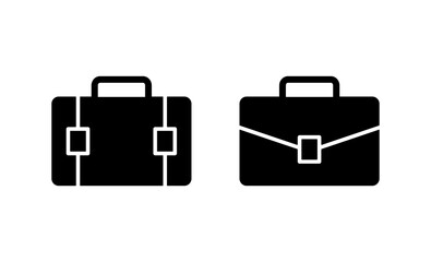 Briefcase icon vector. suitcase sign and symbol. luggage symbol.