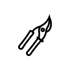 Gardening, pruners icon vector illustration