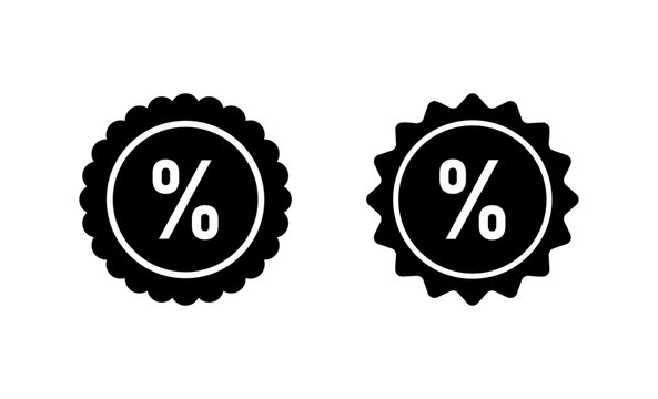 Discount icon vector. Discount tag sign and symbol