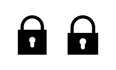 Lock icon vector. Padlock sign and symbol. Encryption icon. Security symbol