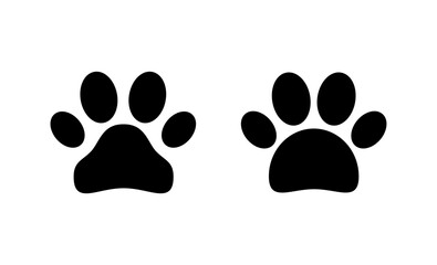 Paw icon vector. paw print sign and symbol. dog or cat paw - obrazy, fototapety, plakaty