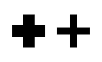 Plus icon vector. Add plus sign and symbol