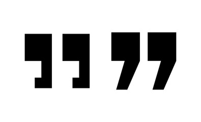 Quote icon vector. Quotation mark sign and symbol