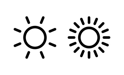 Sun icon vector. Brightness sign and symbol