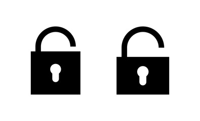 Unlock icon vector. Unlock sign and symbol. unlocked padlock icon