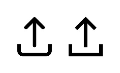 Upload icon vector. load data sign and symbol