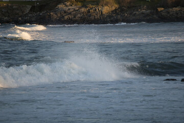 Ocean waves nearing the shore