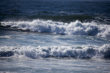 Ocean waves nearing the shore