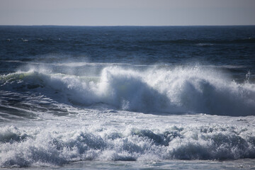 Ocean waves nearing the shore