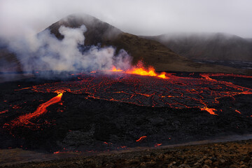Eruzione del vulcano Fagradalsfjall in Islanda