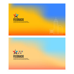 Gradient background with customer Service and User Experience Concept. 
