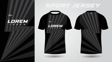 black shirt sport jersey design