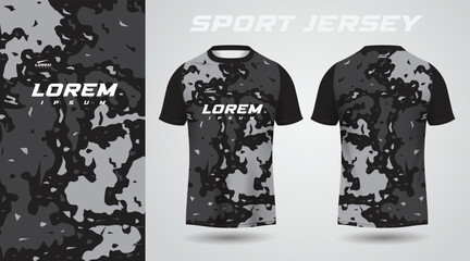 black shirt sport jersey design