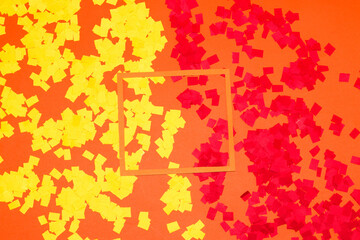 frame on the background of colorful autumn colors, frame as copy space 