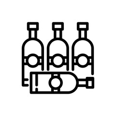 glass bottle icon vector illustration logo template for many purpose. Isolated on white background.