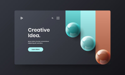 Multicolored company cover vector design concept. Clean realistic balls poster illustration.