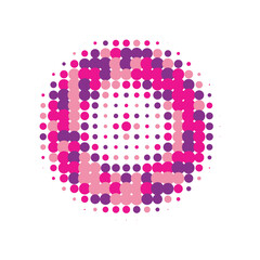 Colorful Halftone Illustration. Abstract Half. Texture Retro. Dot Grunge. Circle Background. Gradient Modern. Effect Set. Round Element. Design Background.