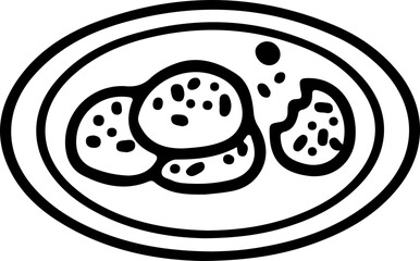 cooked rice,handrawn doodle line art