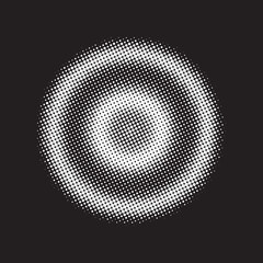 White Halftone Illustration. Texture Element. Abstract Grunge. Round Half. Design Logo. Effect Retro. Graphic Gradation. Dot Dots. Gradient Gradation.