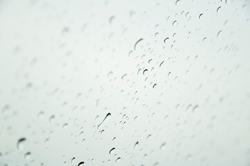 Raindrop on the window glass