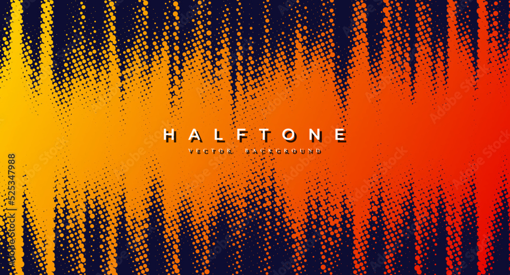 Wall mural halftone dotted background. abstract polka dot style texture abstract halftone dot pattern.