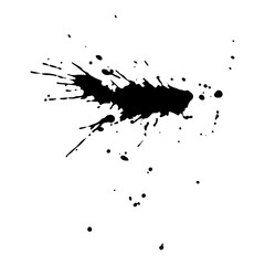 black ink splash for design element 