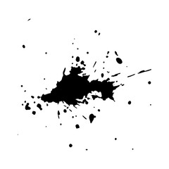 black ink splash for design element 