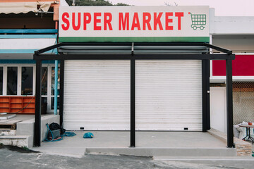 Geschlossener Supermarkt aufgrund der Wirtschaftskrise