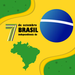 Brazil independence day 7 september. English translation: Independence Day. Brazil independence day 7 de setembro.