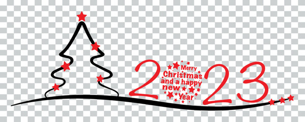 Obraz na płótnie Canvas 2023 Merry Christmas and Happy New Year