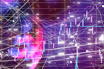stock market graph business digital