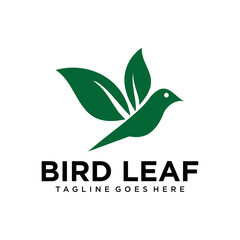 Bird Leaf Logo Design