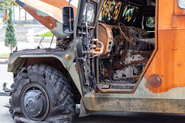 Destroyed russian equipment is now scrap metal. During the battle, russian military equipment was destroyed by the Ukrainian army.