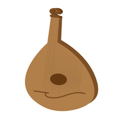 ukrainian bandura isolated on white