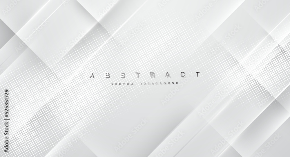Sticker abstract white and gray gradient background. halftone dots design background.