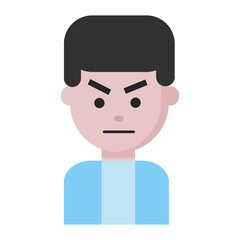 cute male character illustration in flat design