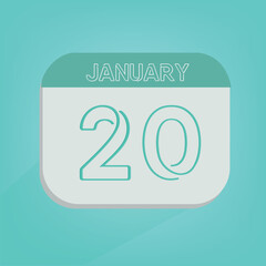 20th of January Art Calender 