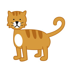 cat in cute animal character illustration design
