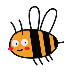 Obraz premium bee in cute animal character illustration design