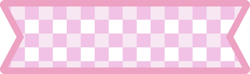 cute aesthetic checkers planner banner tag label masking tape decoration