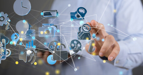 conference Digital Network and data concept 3d