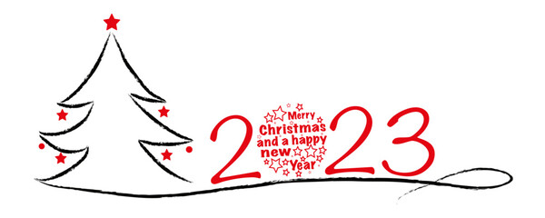 Obraz na płótnie Canvas Merry Christmas and happy new Year 2023