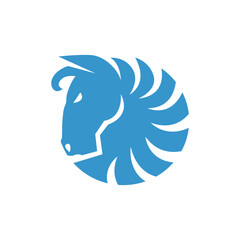 circle horse logo vector illustration