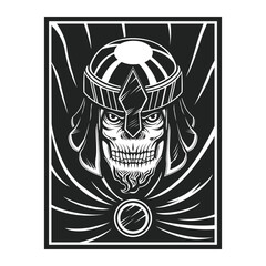 skull soldier in the form of a square