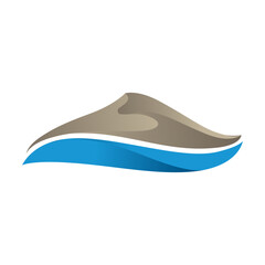 Dune, Gold Desert Sand. Logo Icon