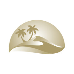 Dune, Gold Desert Sand. Logo Icon